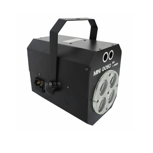 2en1 Mini Gobo + Láser RGBW - Luz Efecto Escénico Profesional 30W con Láser 150mW RG – DJ, Club & Fiesta