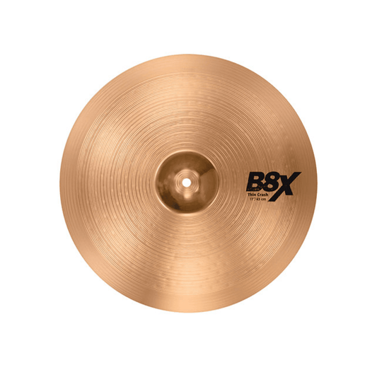 SABIAN 41706X – B8X Crash 17″ | Platillo de Ataque Rápido, Brillante y Cortante (B8 Thin Crash)