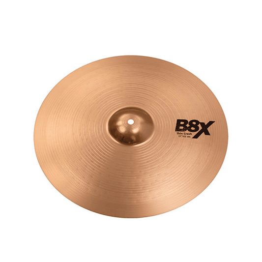 SABIAN 41706X – B8X Crash 17″ | Platillo de Ataque Rápido, Brillante y Cortante (B8 Thin Crash)