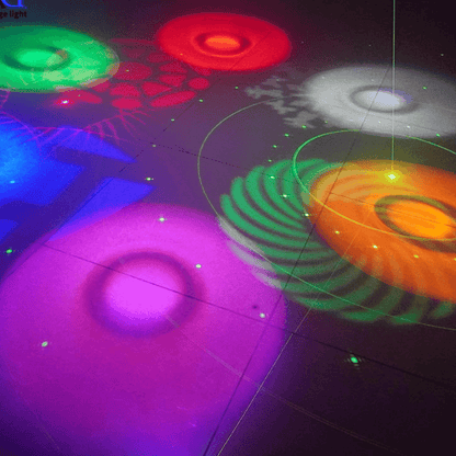 4 en 1 Mini Multi Light – GOBOS + LÁSER + CÍRCULOS DERBY + FLASH | Efecto de Iluminación Profesional