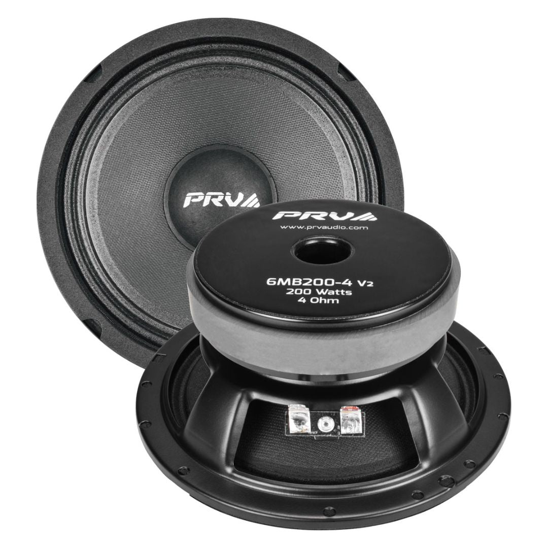 PRV Audio 6MB200-4 v2 | Parlante Profesional Mid-Bass 6″ 4Ω 100W RMS