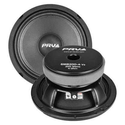 PRV Audio 6MB200-4 v2 | Parlante Profesional Mid-Bass 6″ 4Ω 100W RMS