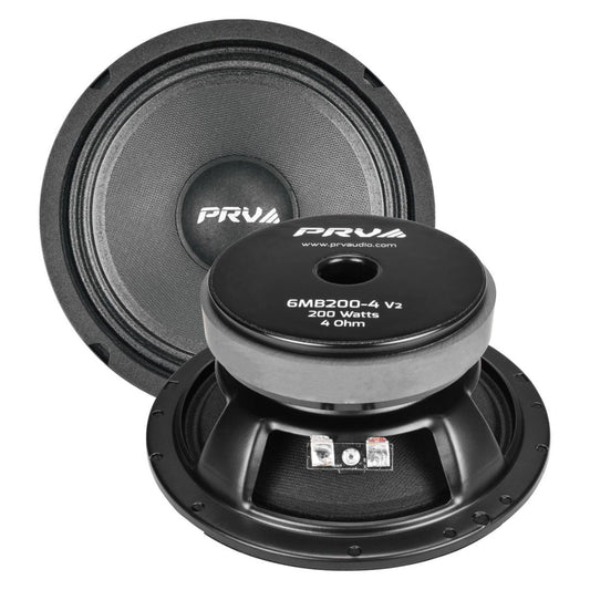 PRV Audio 6MB200-4 v2 | Parlante Profesional Mid-Bass 6″ 4Ω 100W RMS