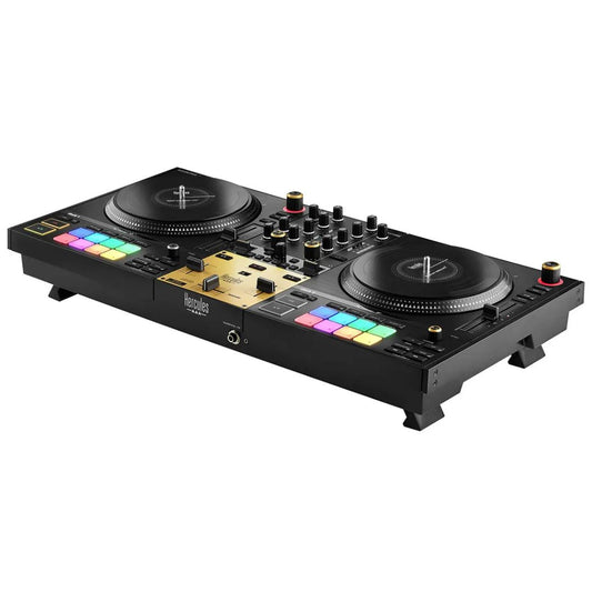 Hercules DJControl Inpulse T7 Gold Edition | Controlador DJ Profesional de 2 Canales con Platos Motorizados