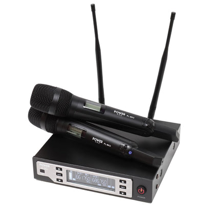 POWER PRO PL-MK3 | Sistema de Micrófono Doble Inalámbrico de Mano 200m
