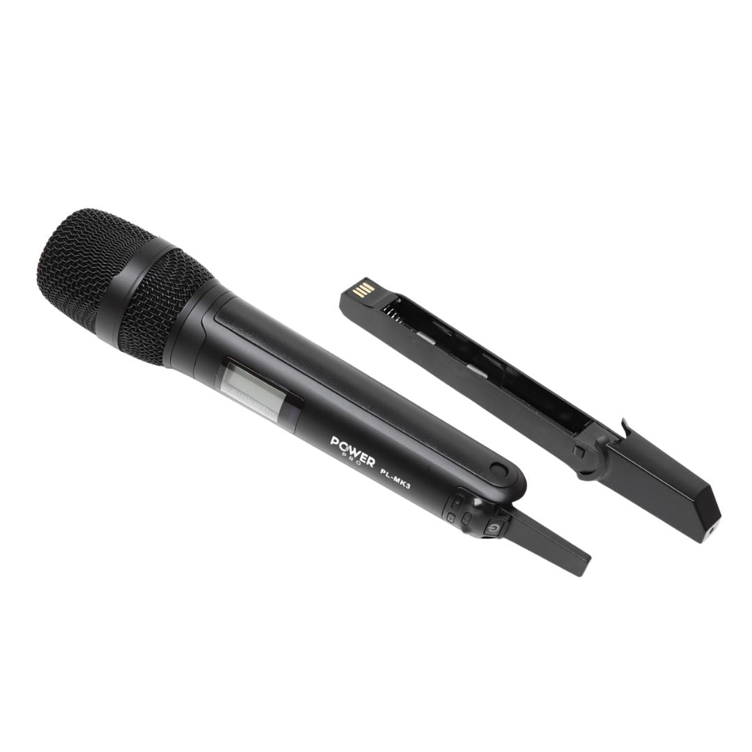 POWER PRO PL-MK3 | Sistema de Micrófono Doble Inalámbrico de Mano 200m