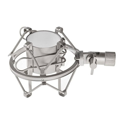 POWER PRO ACCE168 | Araña Antivibración para Micrófono Condensador Plateado 46–54mm