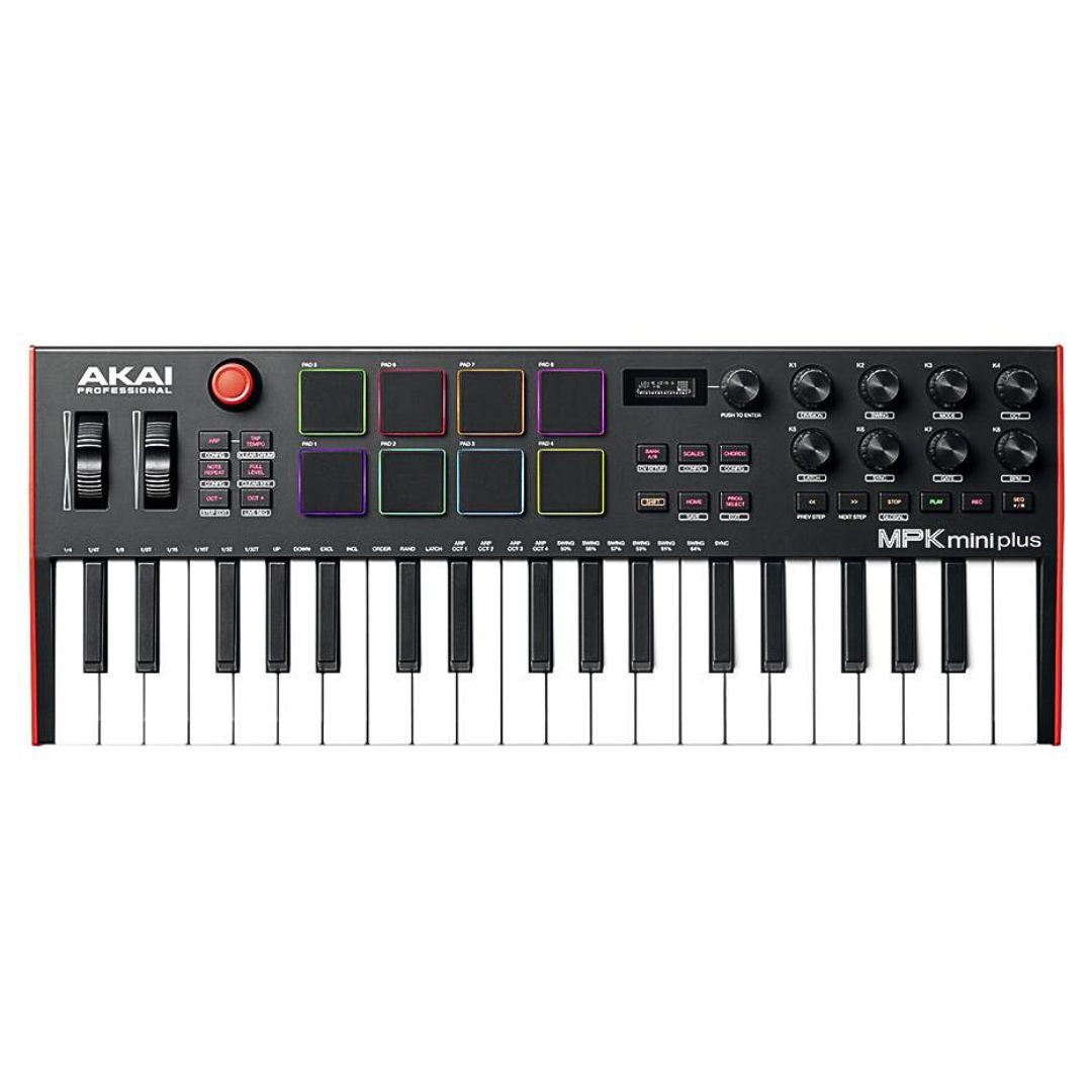 AKAI MPK Mini Plus | Controlador MIDI USB de 37 Teclas con Secuenciador y CV/Gate