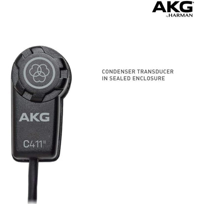AKG C411 PP | Micrófono de Condensador Profesional para Instrumentos