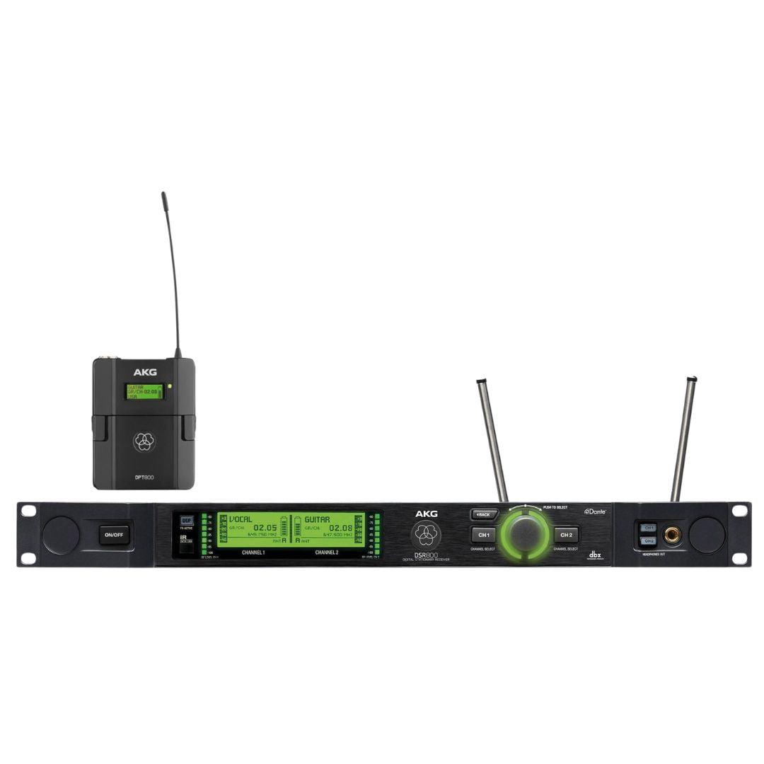 AKG DSR800 + DPT800 + D7 WL | Sistema Inalámbrico Digital Profesional con Micrófono de Mano