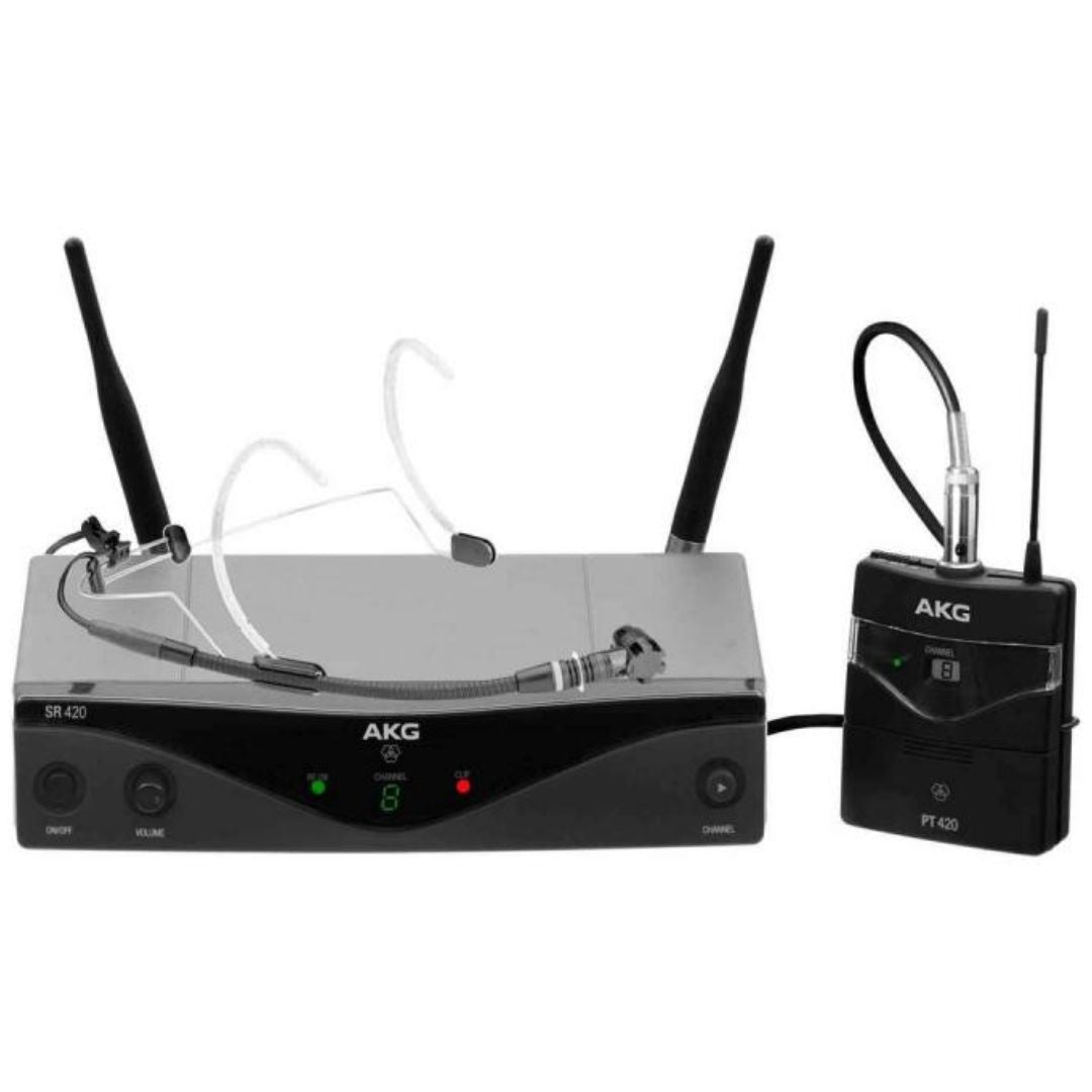 AKG WMS420 Headworn Set Band B18 | Sistema Inalámbrico Profesional con Micrófono de Diadema