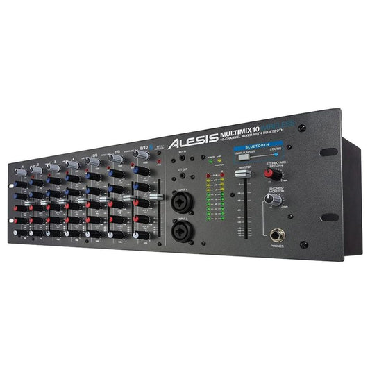 ALESIS MultiMix 10 Wireless | Mezcladora Analógica de 10 Canales con Bluetooth para Rack