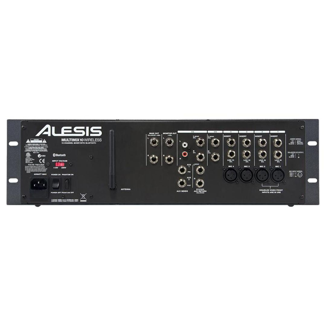 ALESIS MultiMix 10 Wireless | Mezcladora Analógica de 10 Canales con Bluetooth para Rack