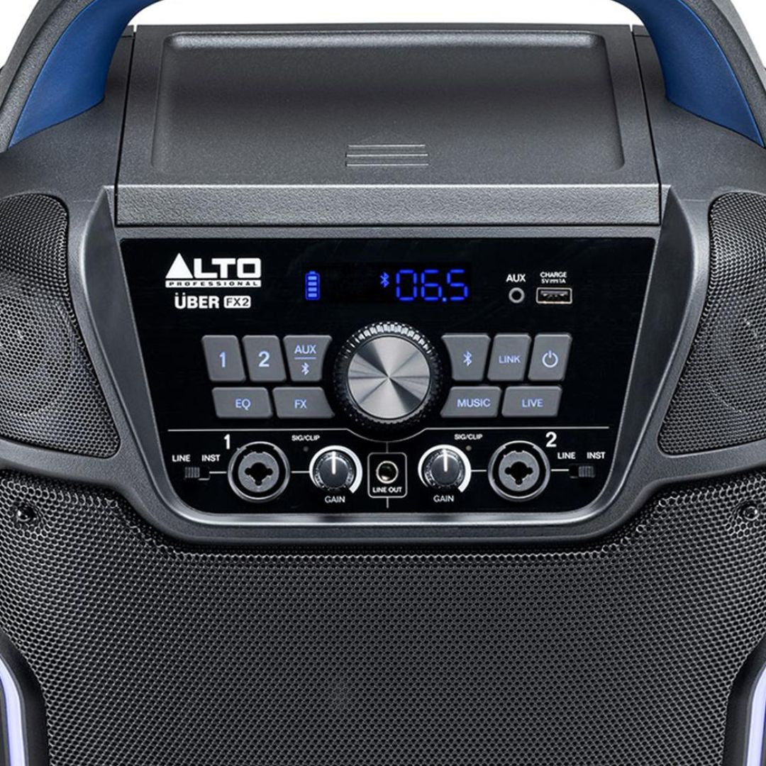 ALTO PROFESIONAL Uber FX2 | Sistema PA Portátil Recargable con Bluetooth