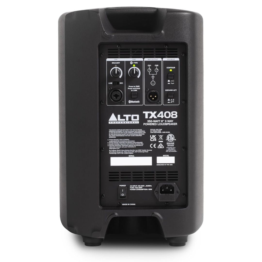 ALTO PROFESSIONAL TX408 | Caja Activa de 8” con Bluetooth para Sonido Portátil