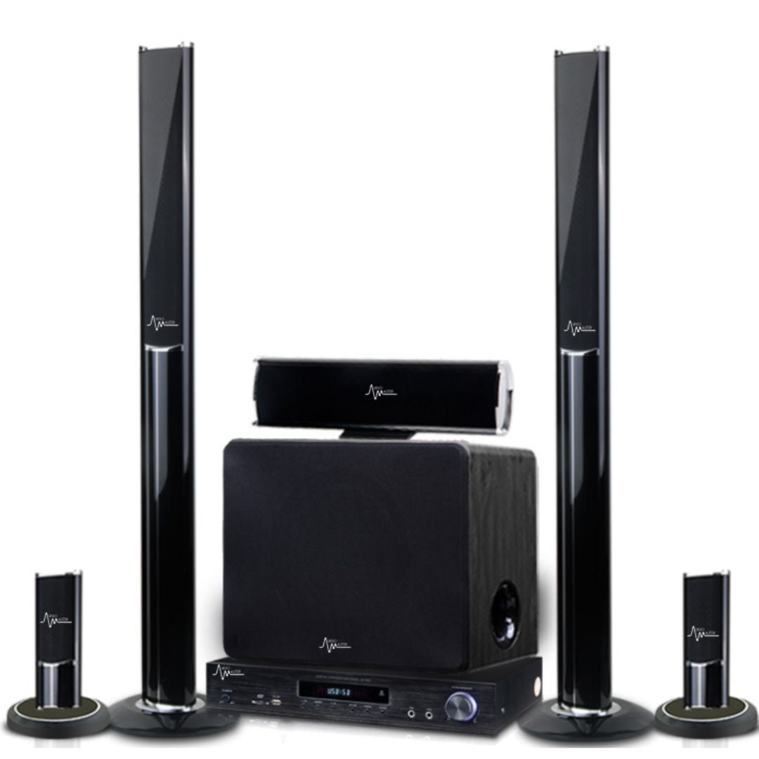 Audio Master AM-909 | Home Theater 5.1 con Bluetooth, USB, SD y FM