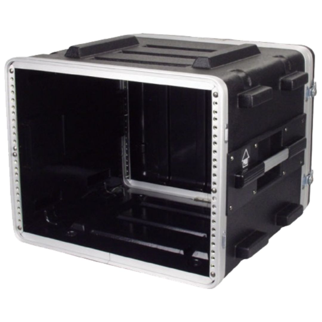 Audio Master AM-ABS-8U | Rack de ABS 8U con Manija, Ruedas y Puertas Desmontables