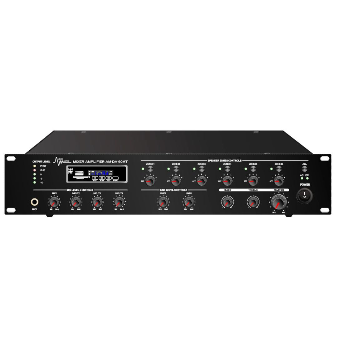 Audio Master AM-DA-60MT | Amplificador Mezclador Zonal Profesional 6 Zonas