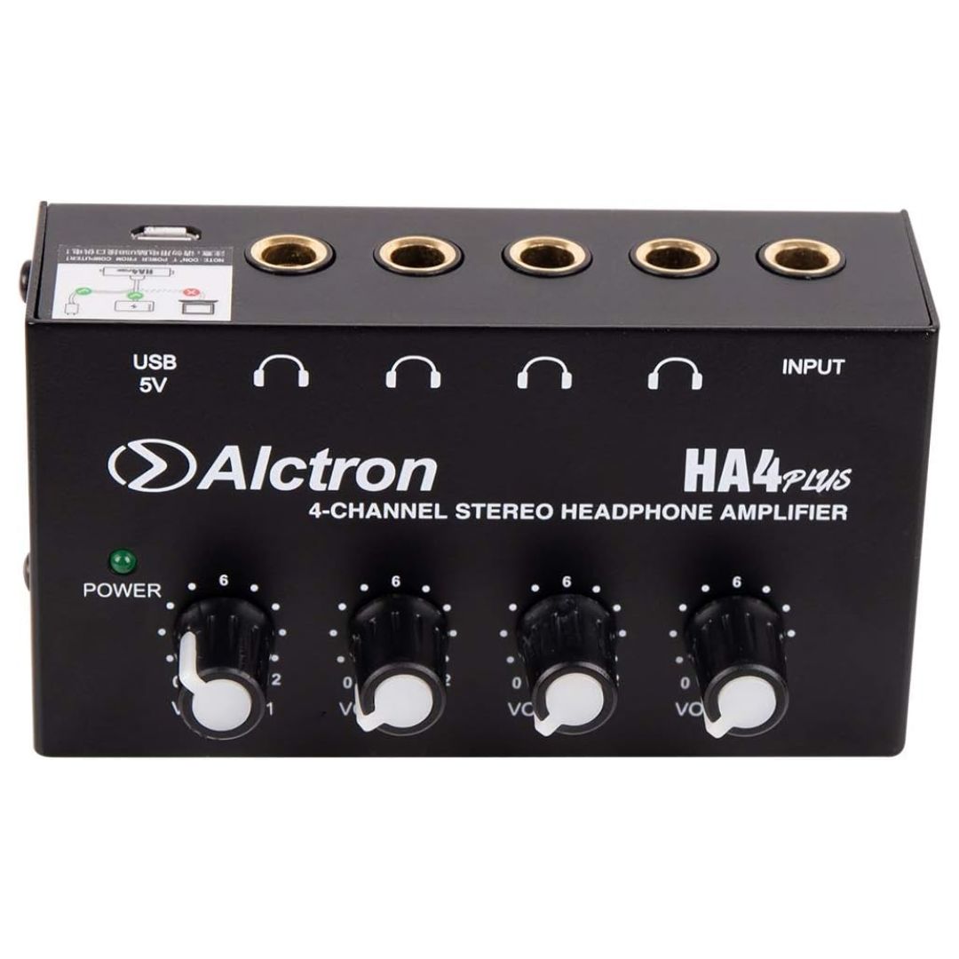 AMP7 Alctron HA4 PLUS | Mini Amplificador de Audífonos 4 Canales USB