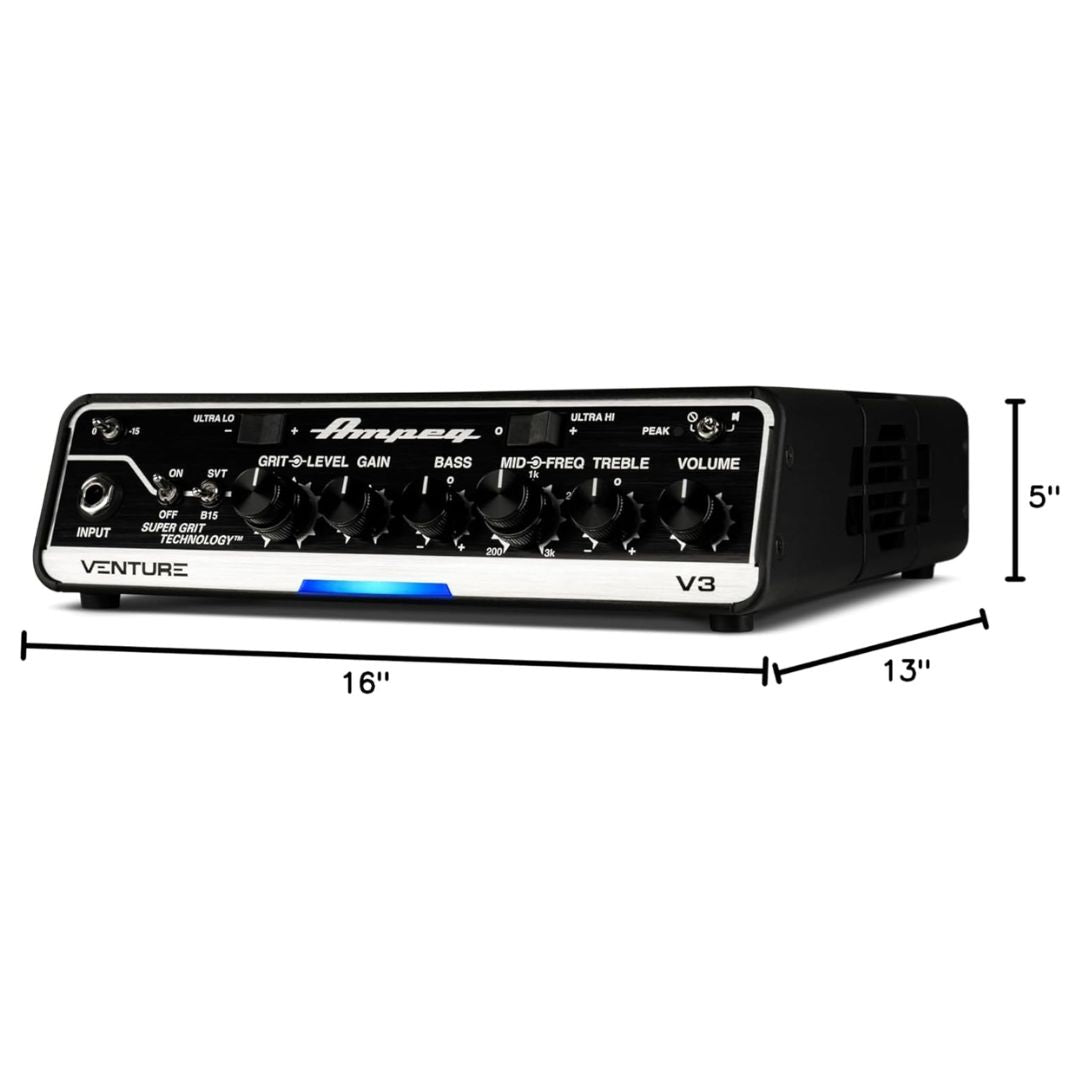 AMPEG VENTURE V3 | Cabezal de Bajo Profesional Compacto