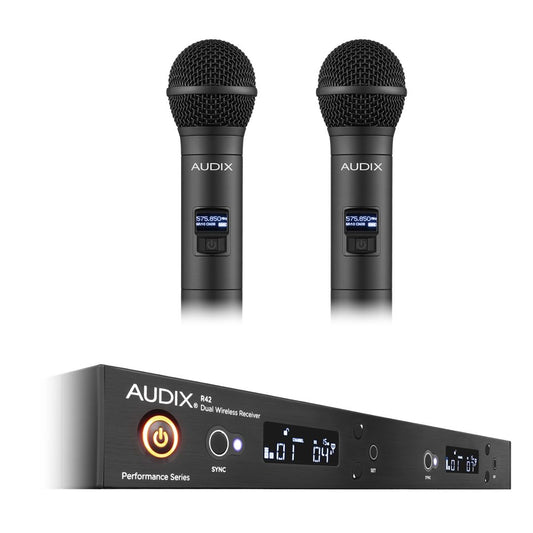 AUDIX AP42 OM5 | Sistema Inalámbrico Profesional con 2 Micrófonos de Mano
