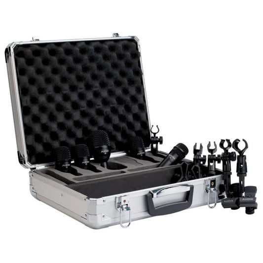 AUDIX FP5 | Kit Profesional de Micrófonos para Batería (5 Piezas) con Estuche de Aluminio