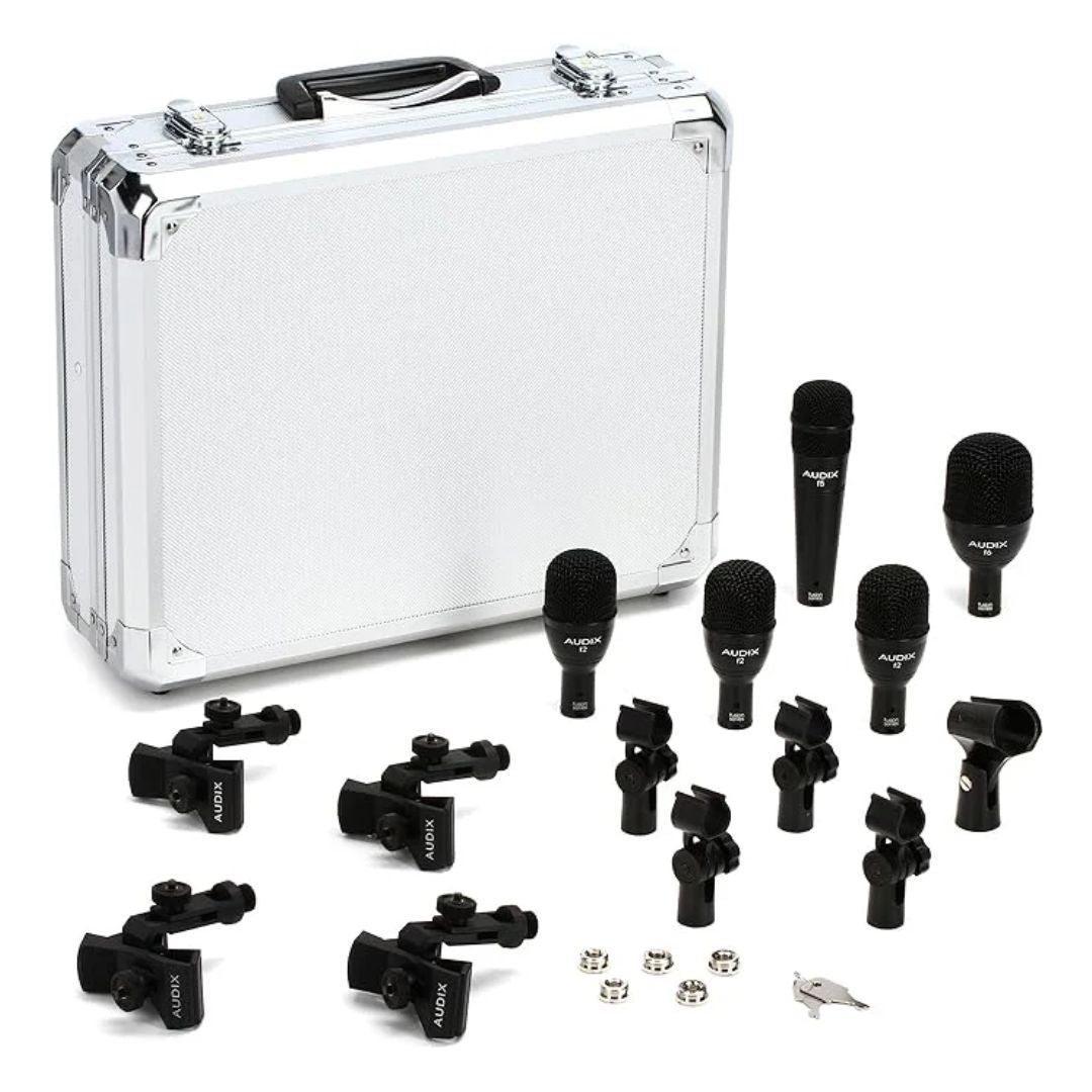 AUDIX FP5 | Kit Profesional de Micrófonos para Batería (5 Piezas) con Estuche de Aluminio
