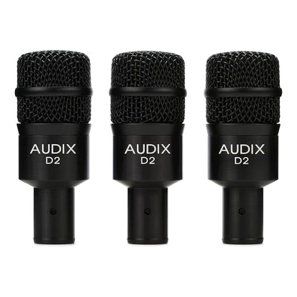 AUDIX D2 TRIO | Kit de Micrófonos para Batería (3 Unidades con Soportes)