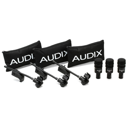 AUDIX D2 TRIO | Kit de Micrófonos para Batería (3 Unidades con Soportes)