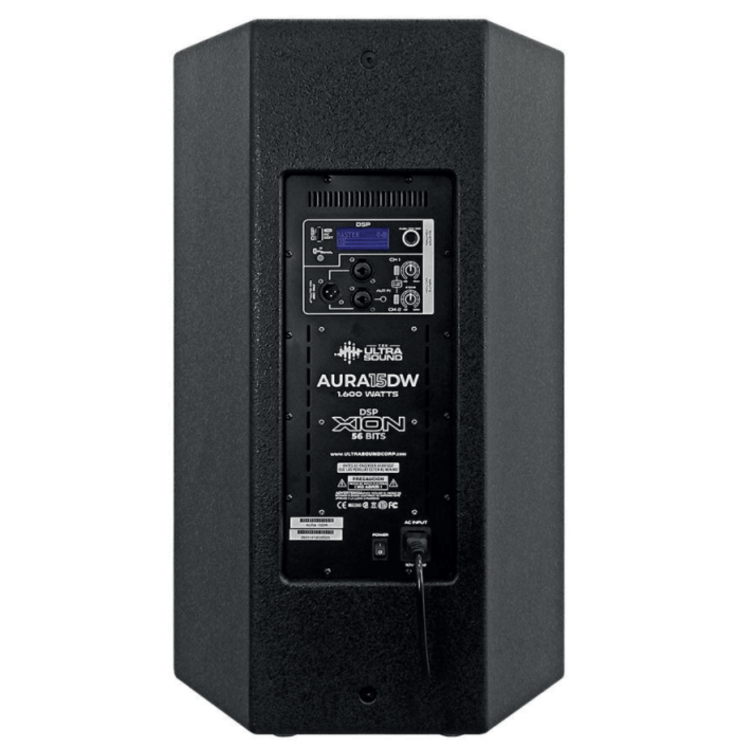 ULTRASOUND AURA 15DW | Caja Activa de 15’’ en Madera con DSP XION 56 Bits y BT Estéreo