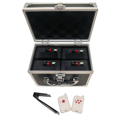 Kit de 4 Activadores de Pirotecnia Fría Power Pro | Incluye Maleta de Aluminio