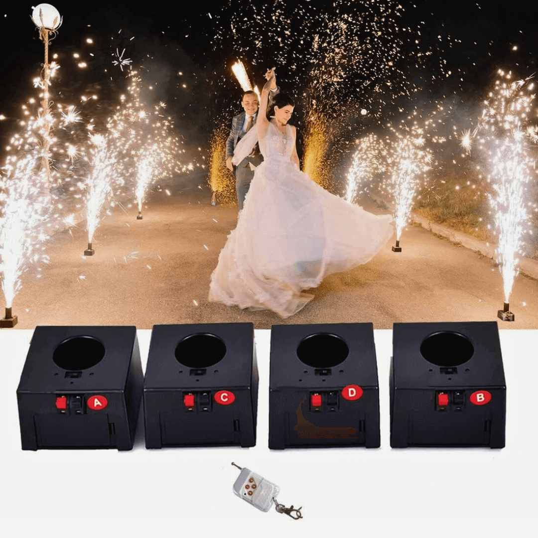 Kit de 4 Activadores de Pirotecnia Fría Power Pro | Incluye Maleta de Aluminio
