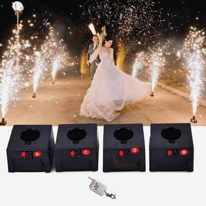 Kit de 4 Activadores de Pirotecnia Fría Power Pro | Incluye Maleta de Aluminio