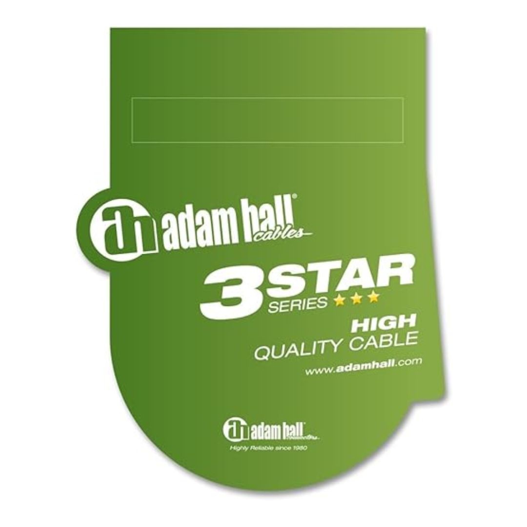 Adam Hall K3BMV0300 | Cable Micrófono XLR Canon Macho a Plug 6.3 mm Estéreo – 3 m