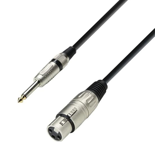 Adam Hall K3MFP0300 | Cable Micrófono XLR Canon Hembra a Plug 6.3 mm – 3 m