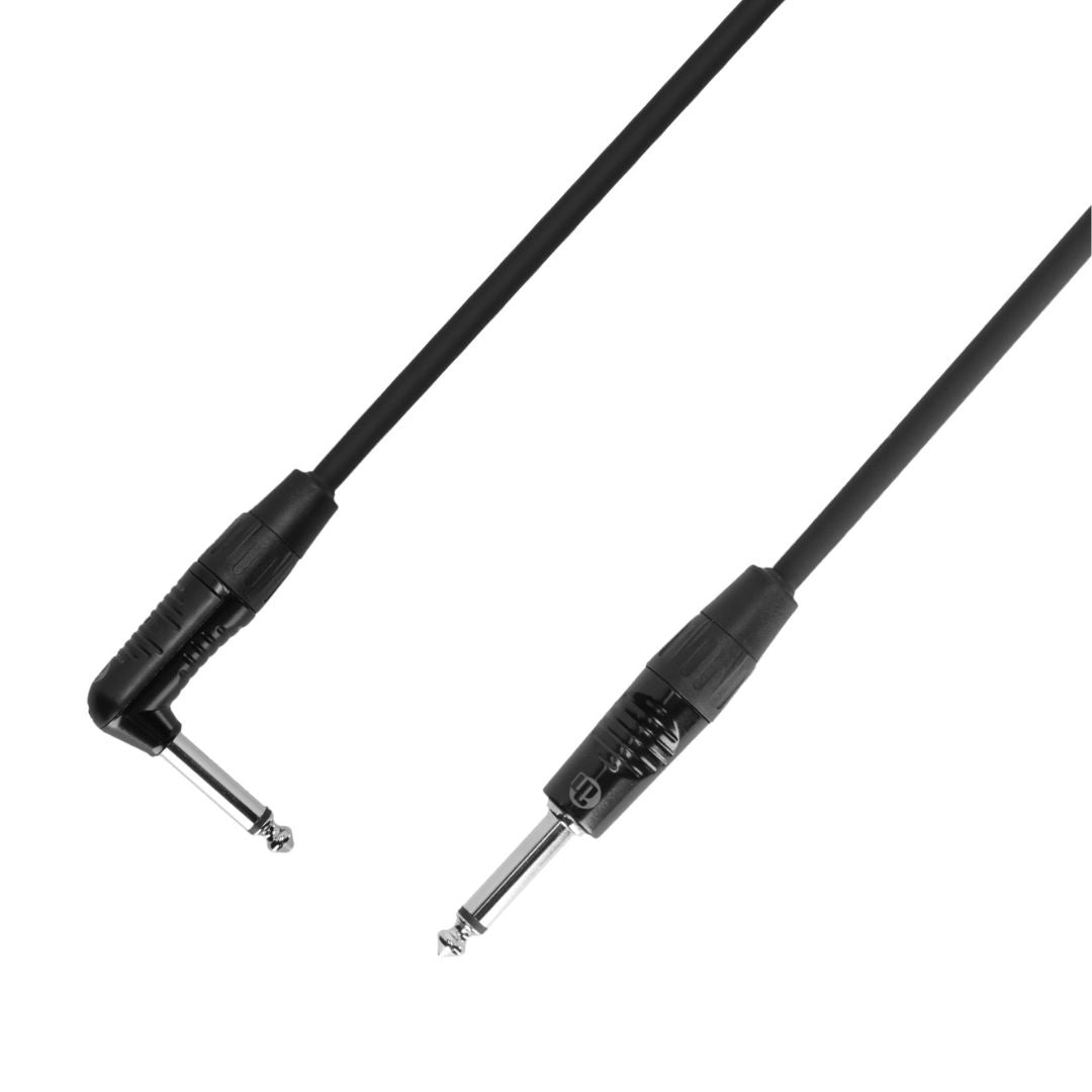 Adam Hall K4IPR0600 | Cable Instrumento Plug 6.3 mm Recto a Plug 6.3 mm Tipo L – 6 m