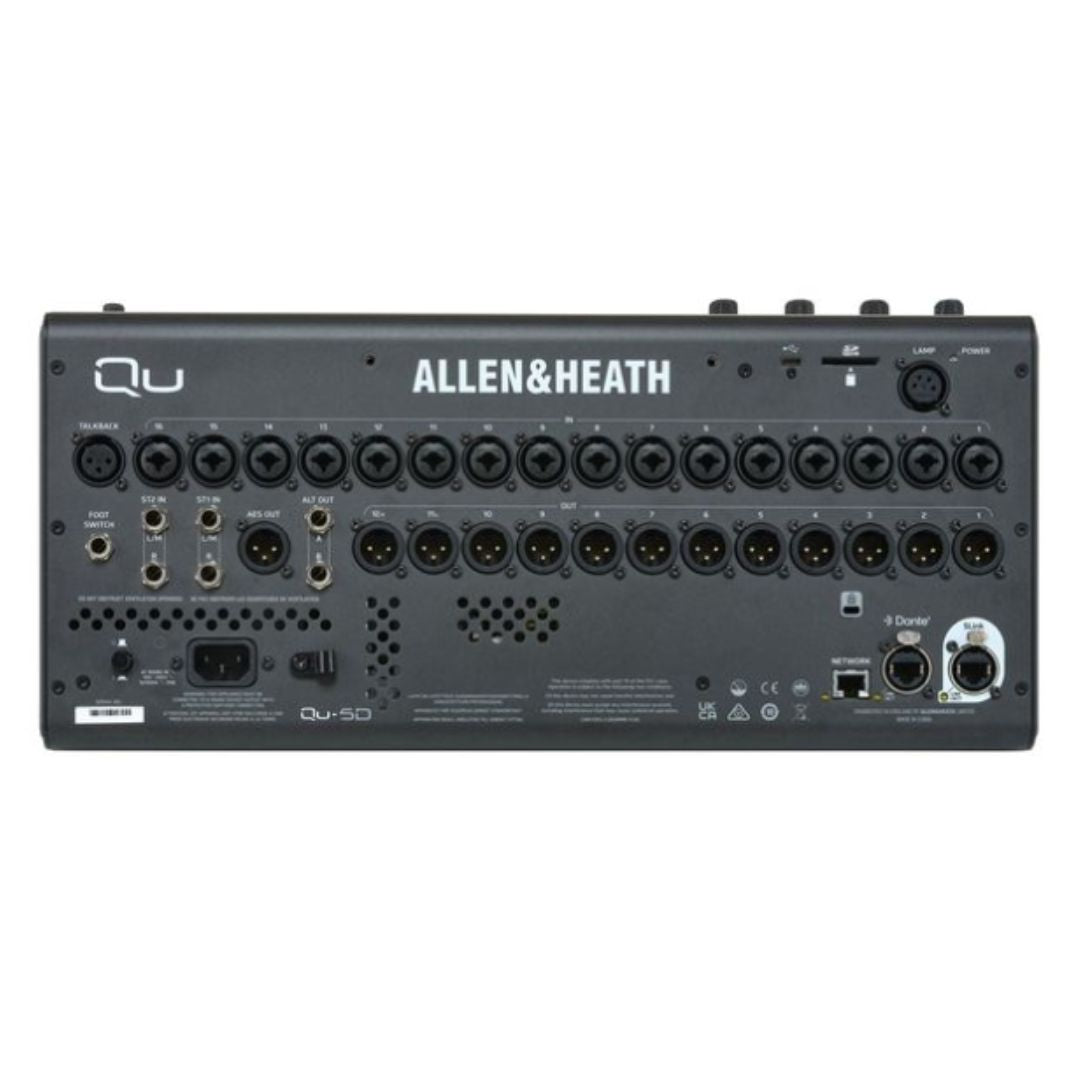 Allen & Heath Qu-5D / 12X | Consola Digital Profesional 38 In / 24 Out 96kHz con Dante