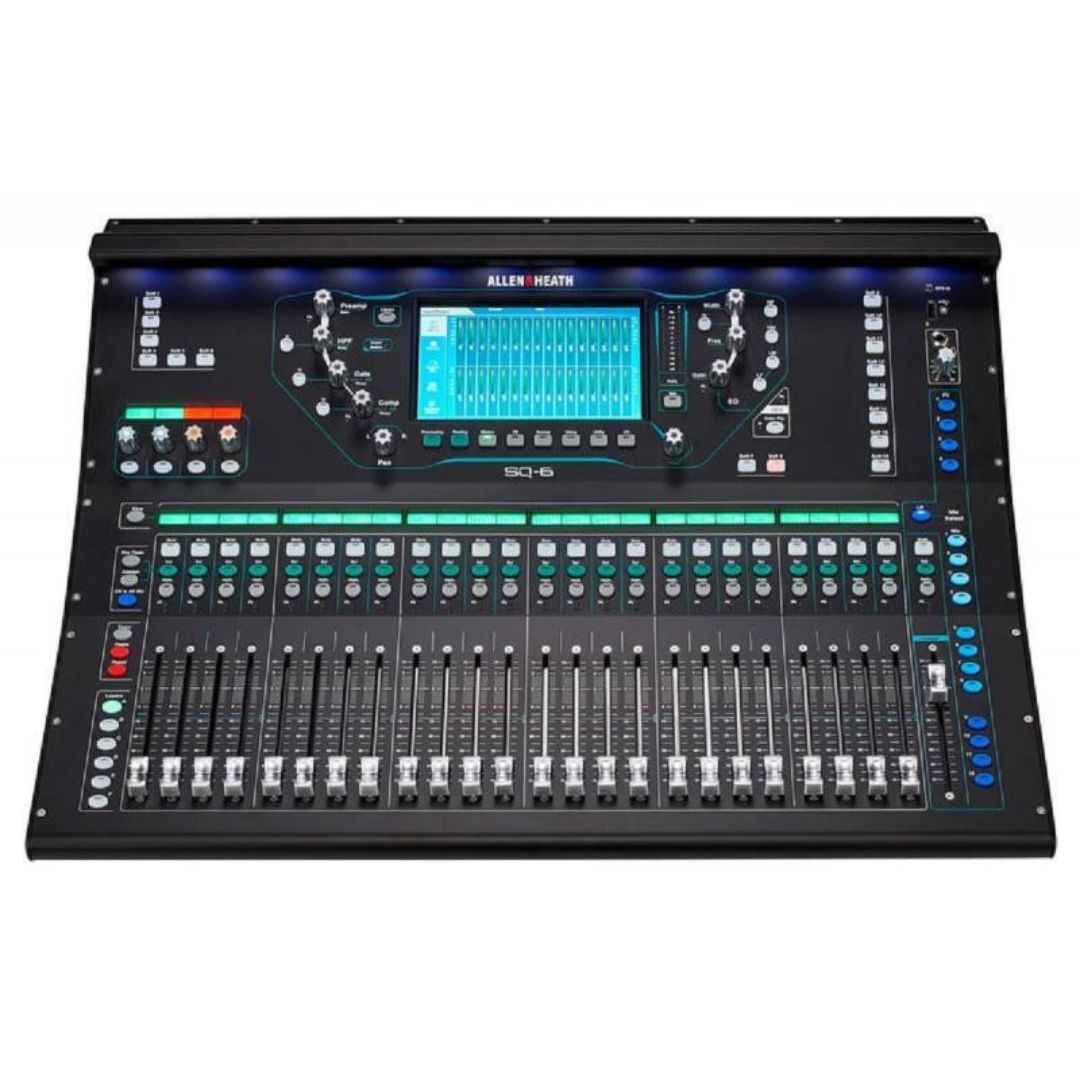 Allen & Heath SQ-6 / 12X | Consola Digital Profesional 48 Canales de Procesamiento 96kHz con 24 Faders