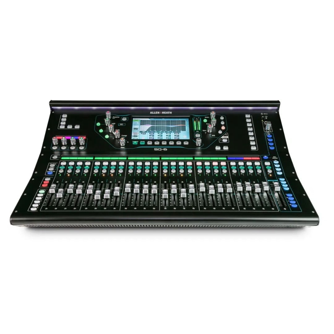 Allen & Heath SQ-6 / 12X | Consola Digital Profesional 48 Canales de Procesamiento 96kHz con 24 Faders