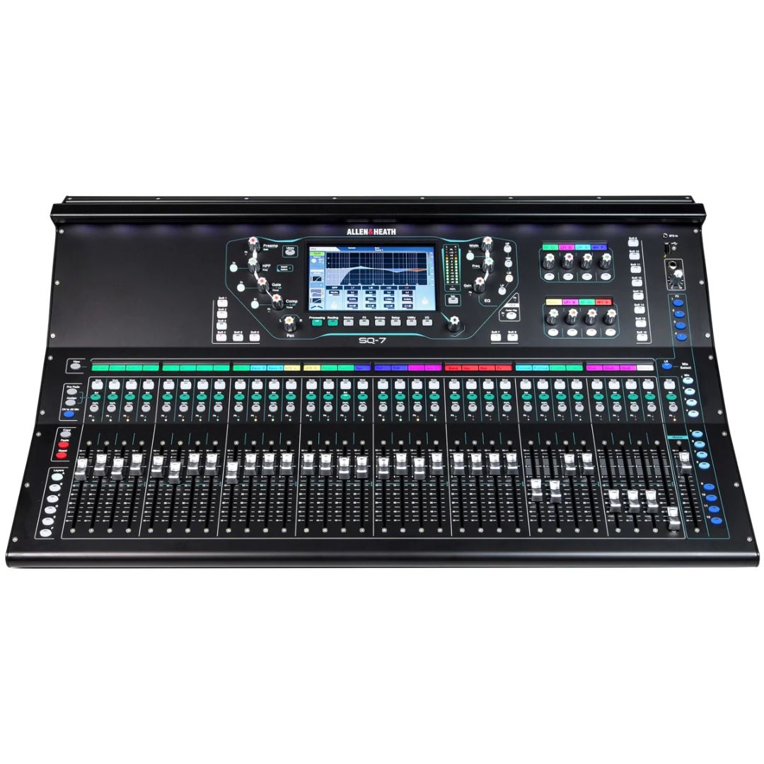 Allen & Heath SQ-7 / 12X | Consola Digital Profesional 48 Canales de Procesamiento 96kHz con 32 Faders