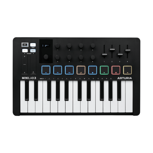 Arturia MINILAB 3 BLACK EDITION | Controlador MIDI Universal – 25 Teclas