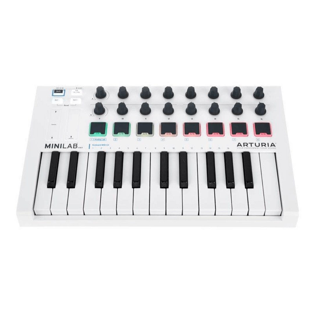 Arturia MINILAB MK II WHITE EDITION | Controlador MIDI Portátil – 25 Teclas (LIQUIDACIÓN)