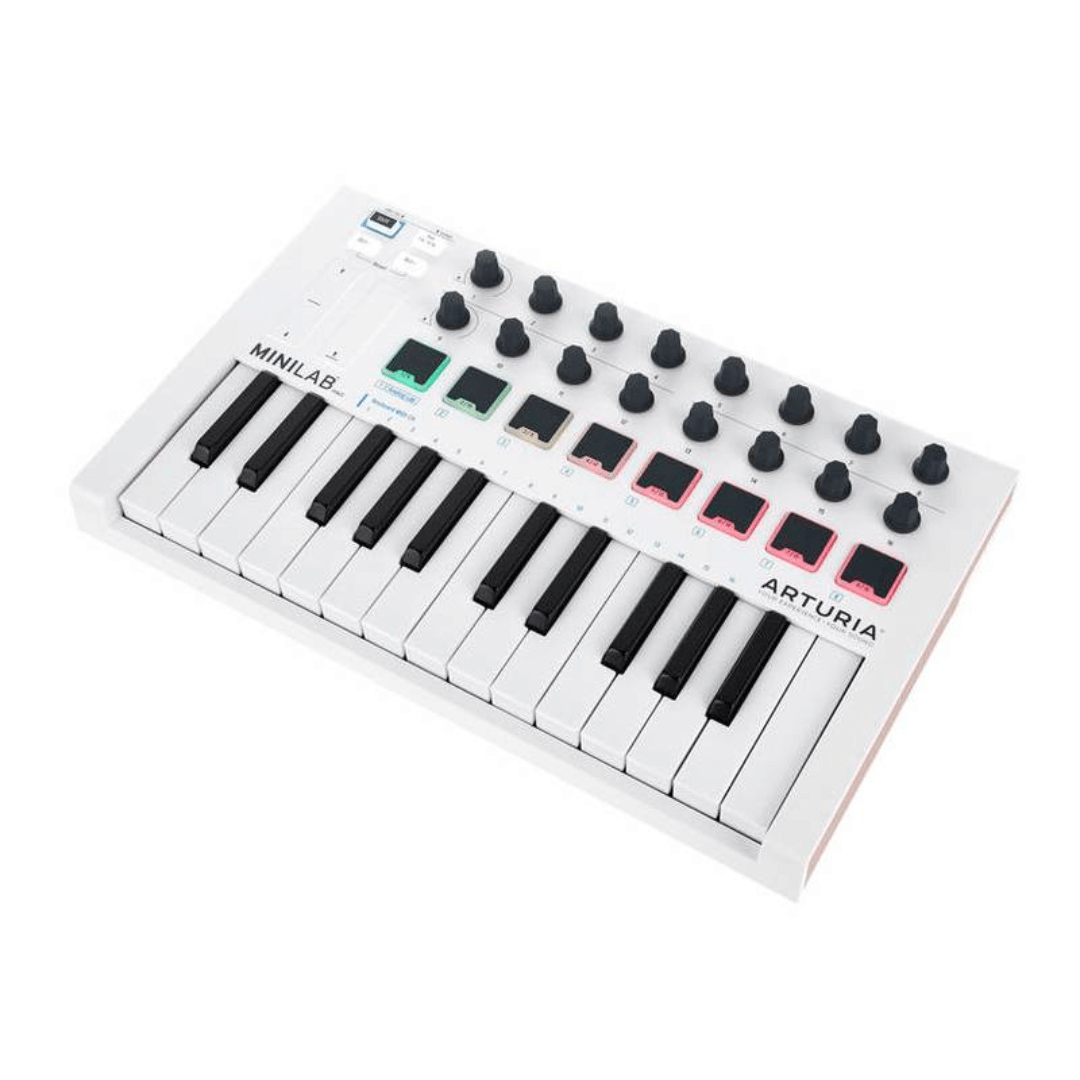 Arturia MINILAB MK II WHITE EDITION | Controlador MIDI Portátil – 25 Teclas (LIQUIDACIÓN)