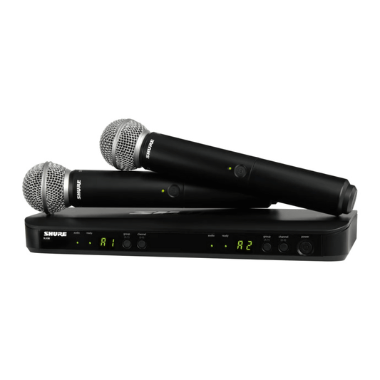 Shure BLX288/SM58-K12 | Sistema Inalámbrico Doble con 2 Micrófonos Vocales SM58