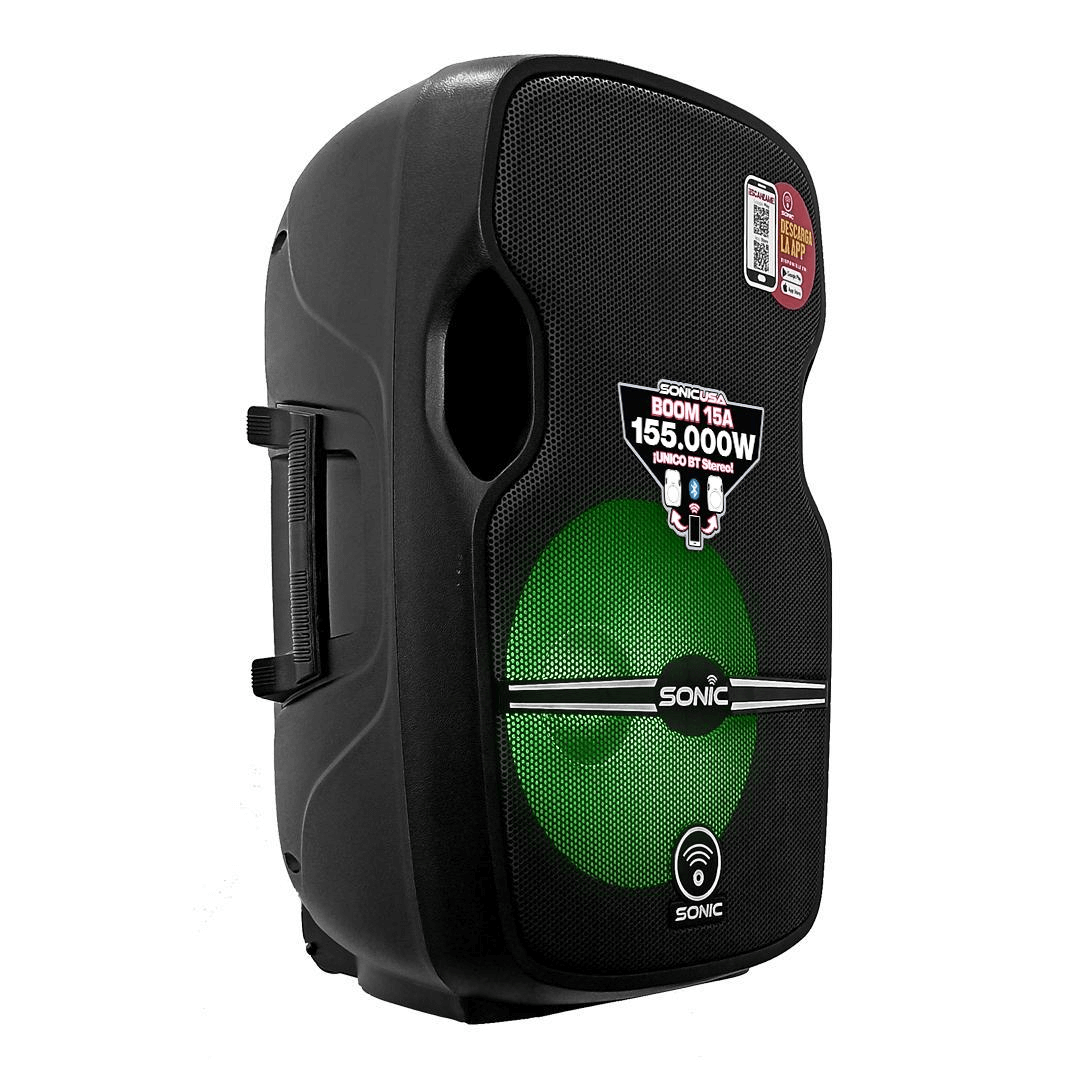 SONIC USA BOOM 15A-W MK4 | Caja Amplificada Activa de 15’’ con BT Estéreo y APP