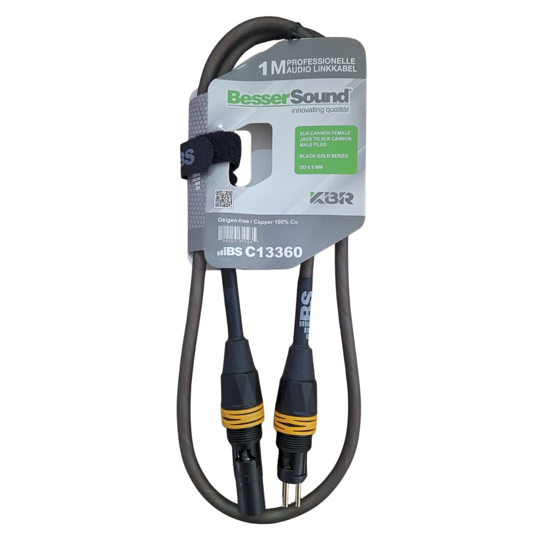 Besser Sound C13360 | Cable XLR Cannon Macho a Cannon Hembra 1m