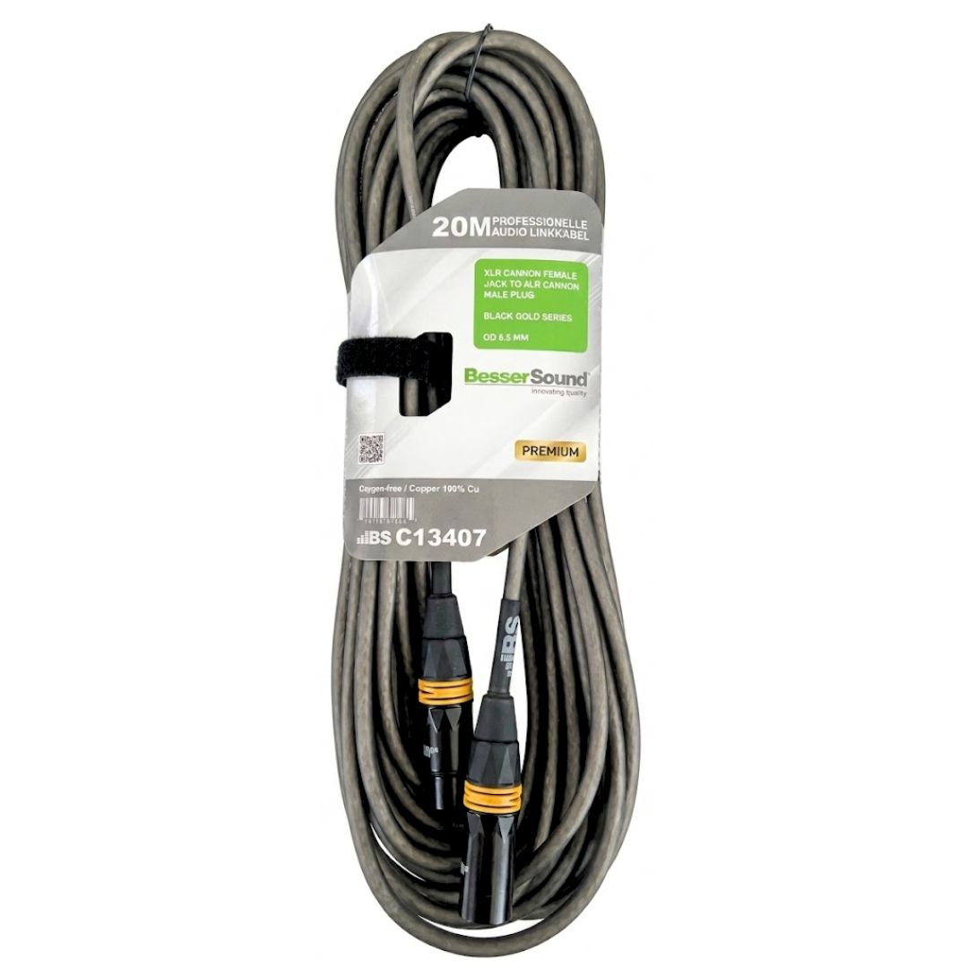 Besser Sound C13407 Premium | Cable XLR Canon Macho a Canon Hembra 20m