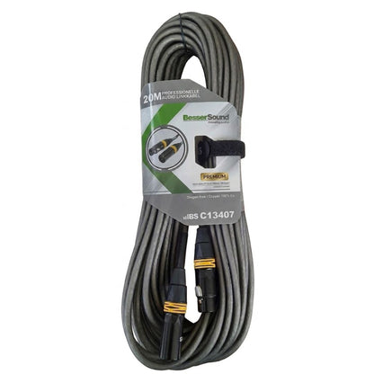 Besser Sound C13407 Premium | Cable XLR Canon Macho a Canon Hembra 20m