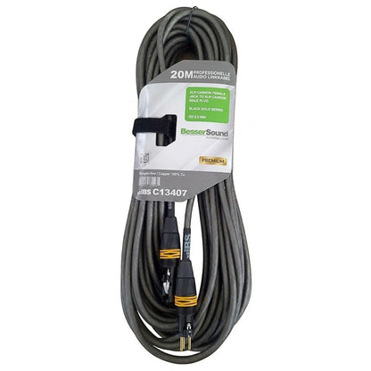 Besser Sound C13407 Premium | Cable XLR Canon Macho a Canon Hembra 20m