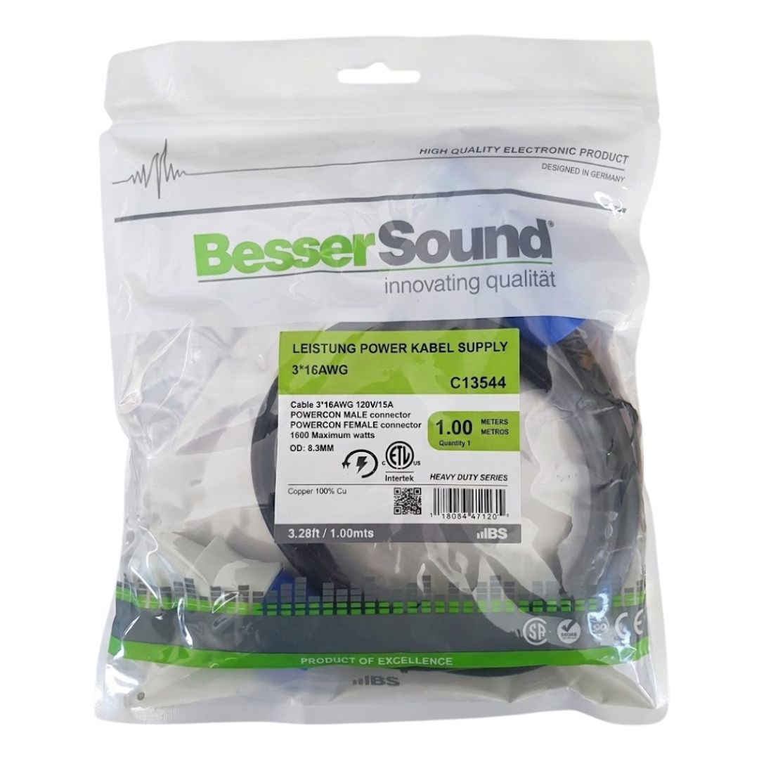 Besser Sound C13544 | Cable de Poder PowerCON 1m